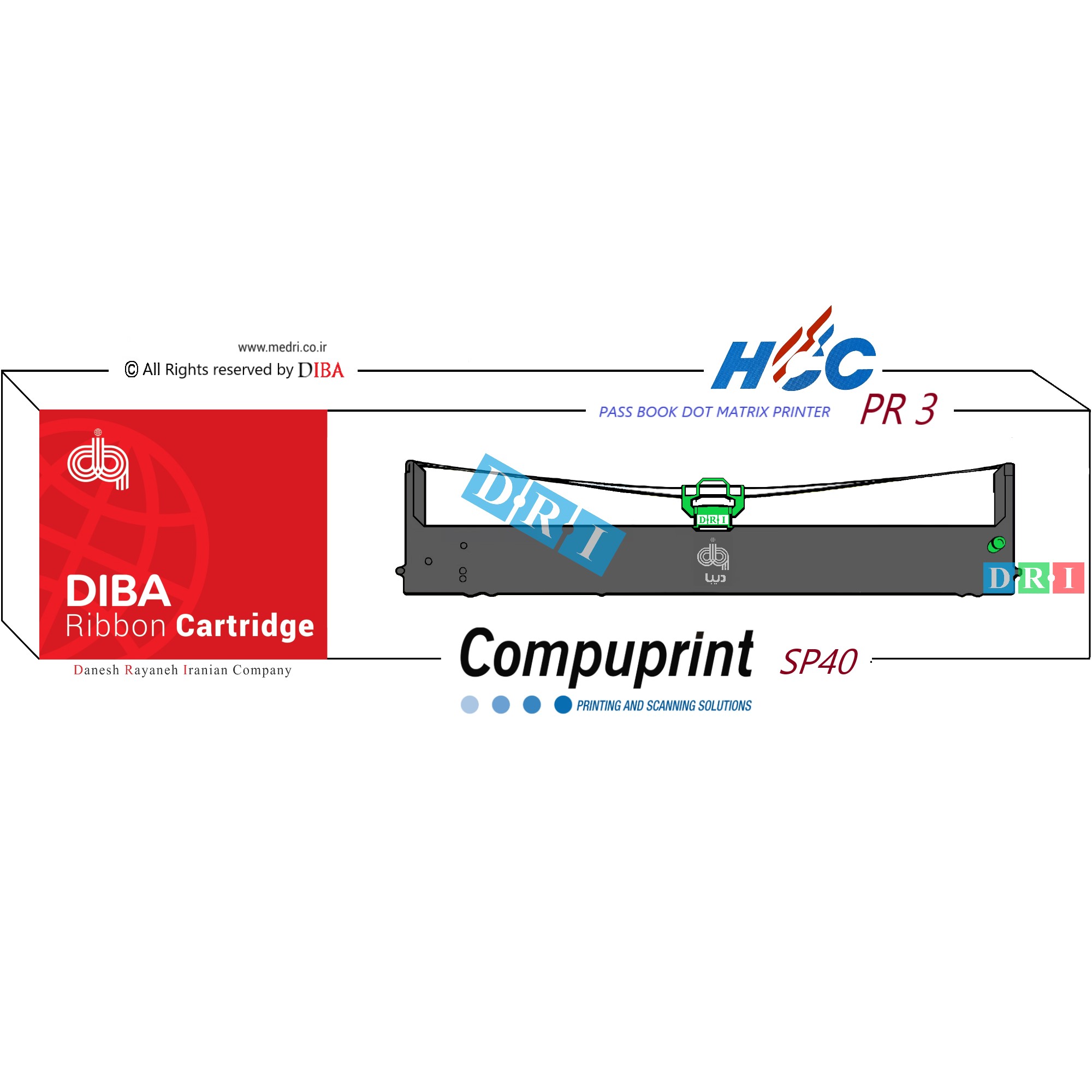 ریبون  دیبا  مدل -  COMPUPRINT  SP40  -  HCC  PR3